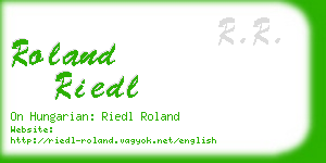 roland riedl business card